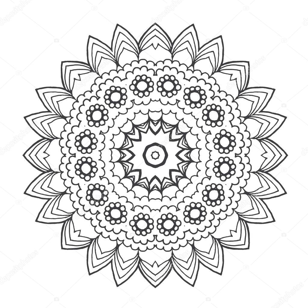 Beautiful floral mandala.