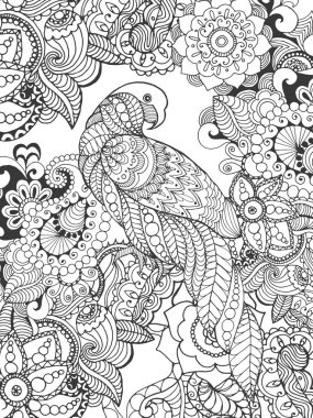 Fantezi çiçeklerpapağan.