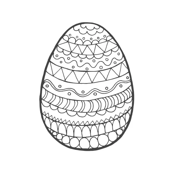 Huevo de Pascua con adornos — Vector de stock