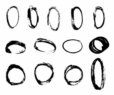 Beyaz arka plan üzerinde Grunge daireler.