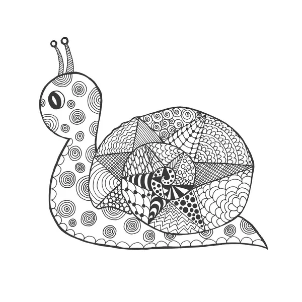 Escargot stylisé Zentangle — Image vectorielle