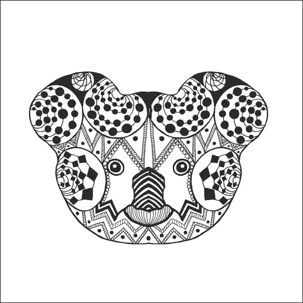 Зентл стилізована голова коала — стоковий вектор