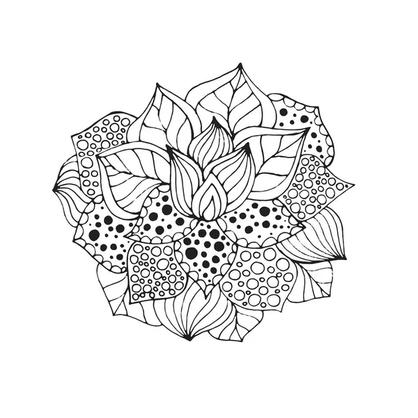 Henna doodle vector flower — Stock Vector