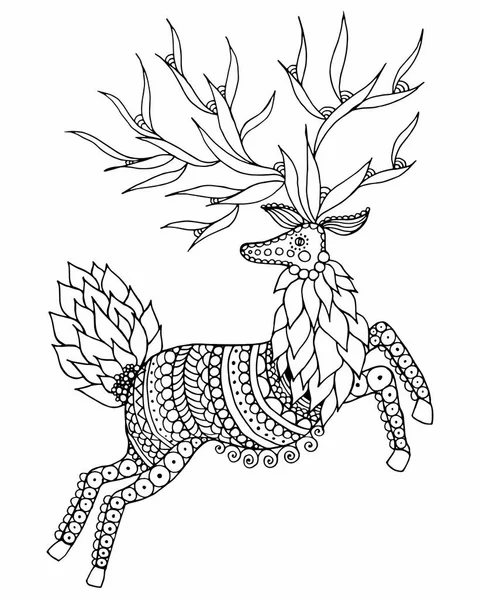 Stylizowane jelenia Zentangle — Wektor stockowy