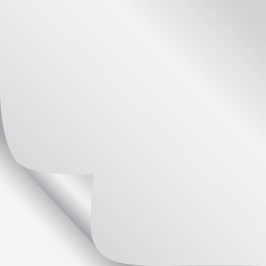 Sayfa kıvır ve gölge ile boş sayfa