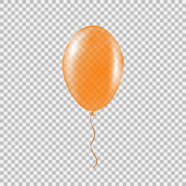 Transparenter oranger Heliumballon — Stockvektor
