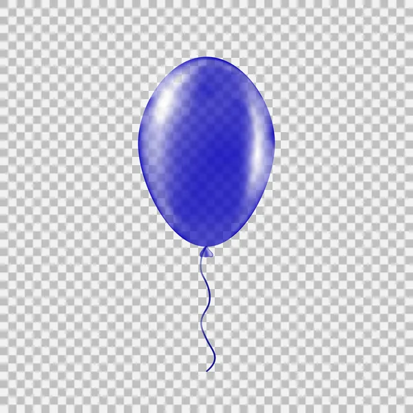 Transparenter blauer Heliumballon — Stockvektor