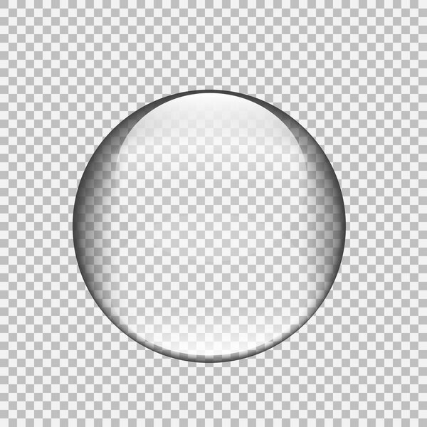 Transparent glass sphere with glares and highlights.