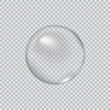 Kamaşma ve vurguları olan şeffaf cam Küre.