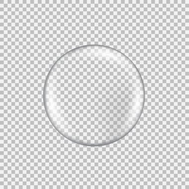 Kamaşma ve vurguları olan şeffaf cam Küre.