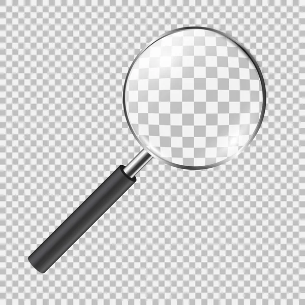 Realistic magnifying glass — Stock Vector