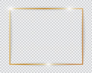 Altın parlayan eski model çerçeve.