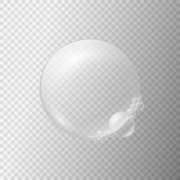 Realistic soap bubble — Stock Vector