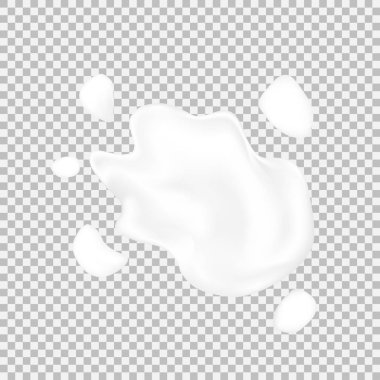 Gerçekçi süt sıçrama ve dökme.