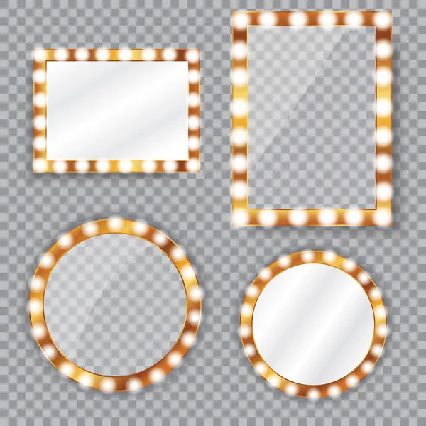 Rectangle vanity mirror with light bulbs Stock Vector by  ©Platonbaton222.gmail.com 300581850