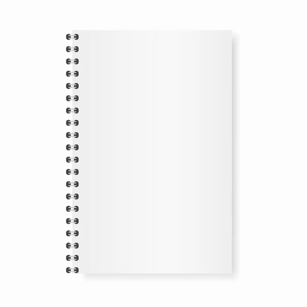 Vector mock up realistic opened notebook. — Stock Vector