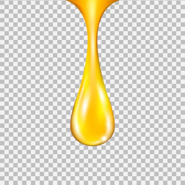 Goutte d'or d'essence d'huile . — Image vectorielle