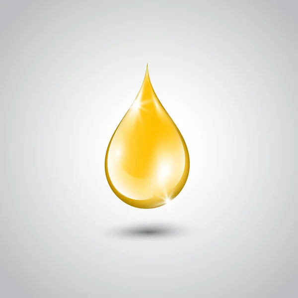 Gota de oro de esencia de aceite . — Vector de stock
