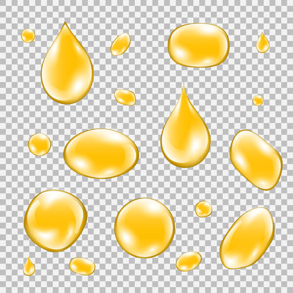 Gold drop of oil essence.