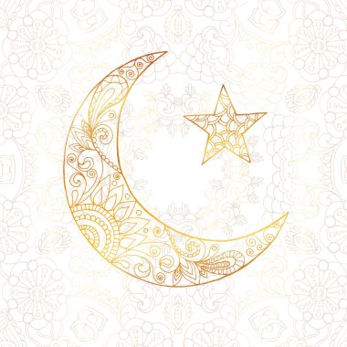 Ramazan Kareem tebrik tasarım illüstrasyon.