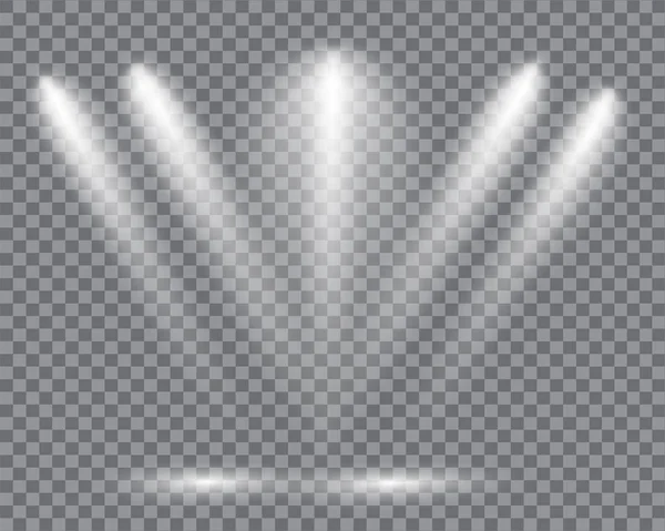 Lumières menées réalistes du projecteur . — Image vectorielle