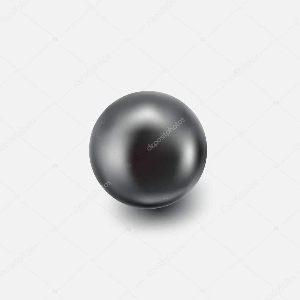 Black shiny sea pearl