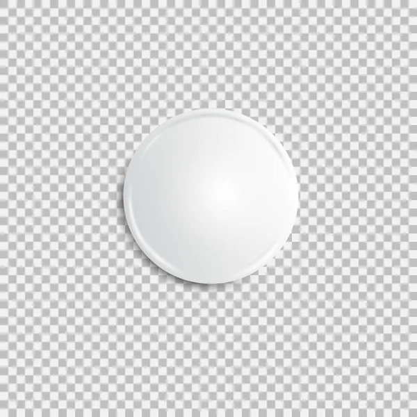 Realistische witte badge. — Stockvector