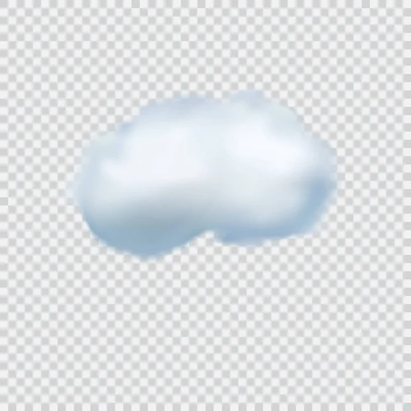 Nube aislada realista vectorial — Archivo Imágenes Vectoriales