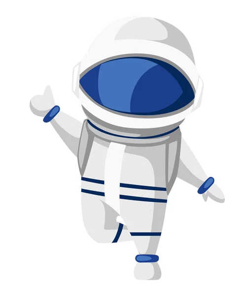 Illustration Astronaute Conception Personnage Bande Dessinée Mignon Astronaute Donnant Pouce — Image vectorielle