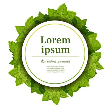 Kapak tasarımı çiçek desenli. Yuvarlak kart tasarımı. Kartı ve reklam kavramı. Metniniz için yer ile beyaz bir daire. Beyaz arka plan üzerinde düz vektör çizim.