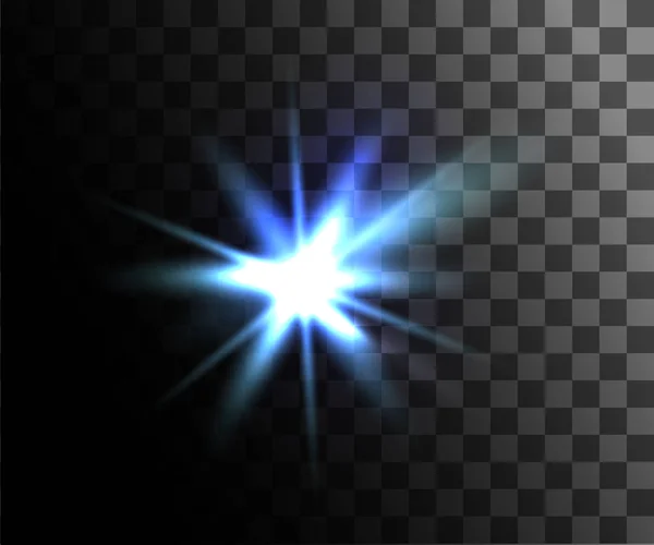 Zářící Světlo Abstraktní Modrý Efekt Světlé Modré Vektoru Světelné Efekty — Stockový vektor