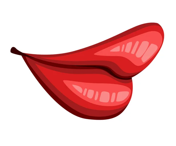 Beso Labios Rojos Boca Labios Estilo Plano Beso Icono Del — Vector de stock