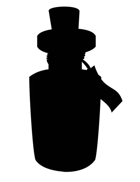 Black Silhouette Bottle Potion Game Icon Magic Elixir Health Poison — Stock Vector