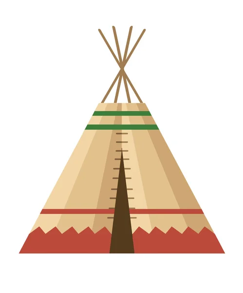 Tienda India Wigwam Vivienda Las Naciones Del Norte Canadá Siberia — Vector de stock