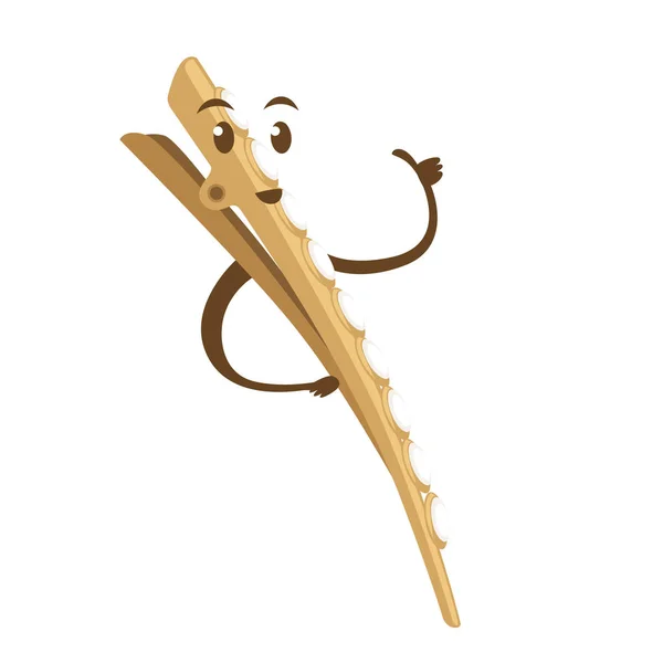 Golden Hair Accessory Mascot Cartoon Character Design Hairpins Hair Clip — Stock Vector
