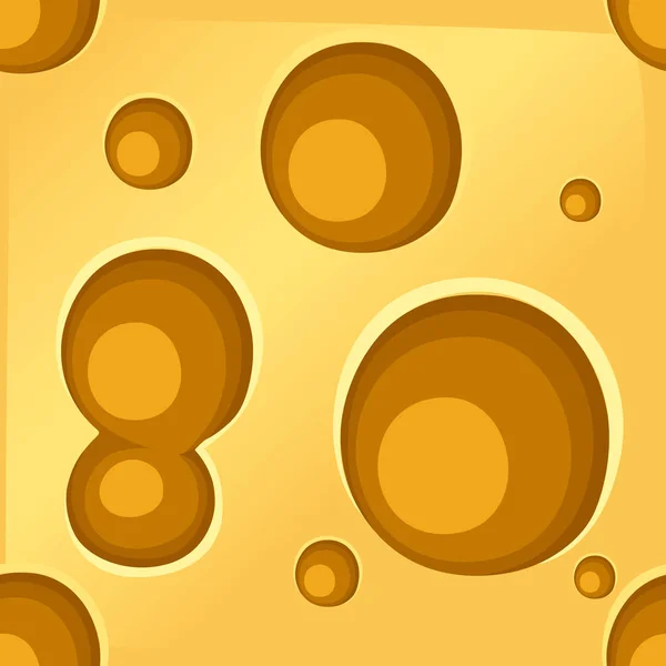 Modèle sans couture texture de fromage sans couture avec des trous illustration vectorielle plate — Image vectorielle