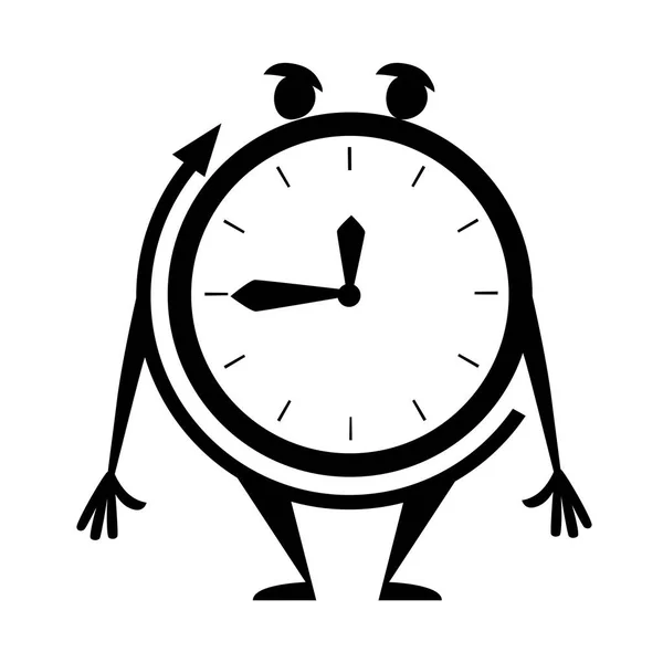 締め切り時間を持つ時計の顔。赤い時計の顔、3分。白い背景のフラットベクトルイラストレーション — ストックベクタ