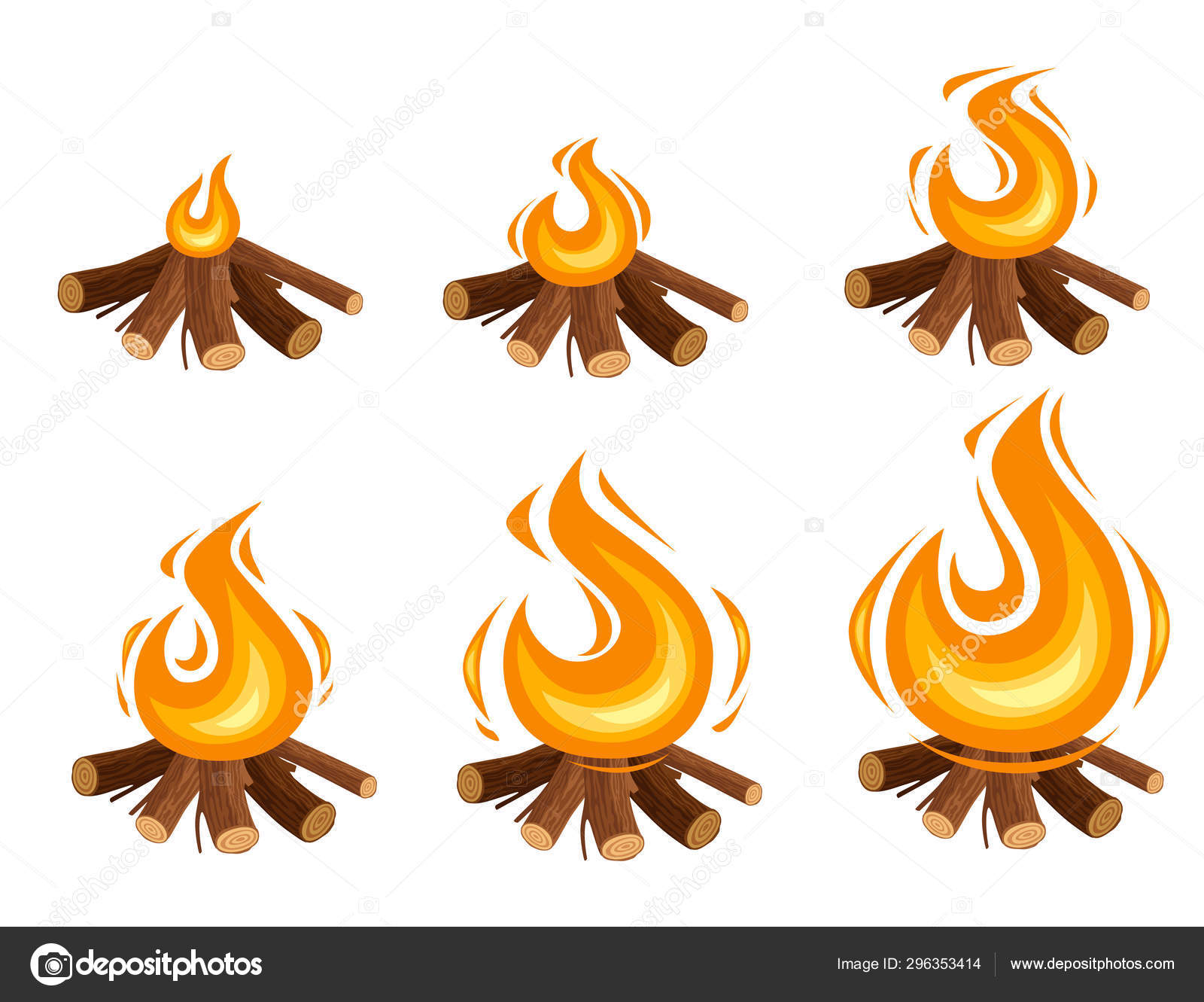 Conjunto de sprites de fogata quemando troncos de madera y piedras de  camping ilustración vectorial plana aislada sobre fondo blanco Vector de  stock #296353414 de ©alfadanz.stock.gmail.com, image size:1600x1331