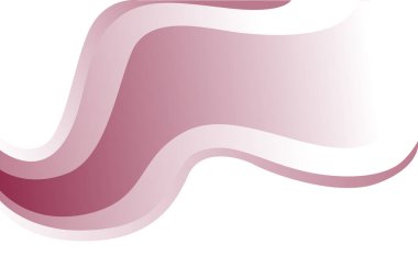 Beyaz arkaplanda arkaplan düz vektör çizimi için soyut renk dalgası.