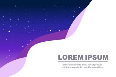 Beyaz arkaplan üzerine metin ve yaratıcı sınırlar düz vektör illüstrasyonu ile açık alan reklam broşürü tasarımı.