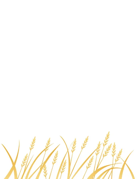 Geel Afrikaanse Savanne Gras Platte Vector Illustratie Witte Achtergrond Verticaal — Stockvector