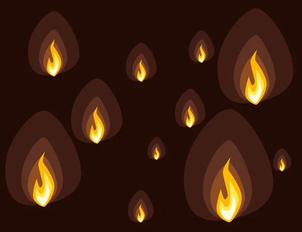 Conjunto Iconos Fuego Diferentes Potencia Fuego Listo Para Animación Sprites — Archivo Imágenes Vectoriales