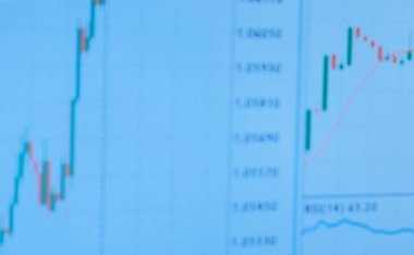 Closeup ekran grafik ile. Bulanıklık.