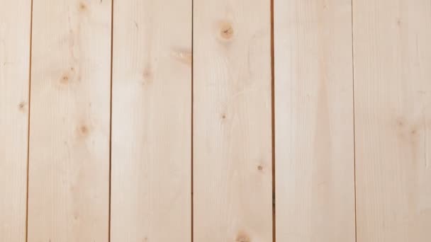 Texture des planches de bois clair . — Video