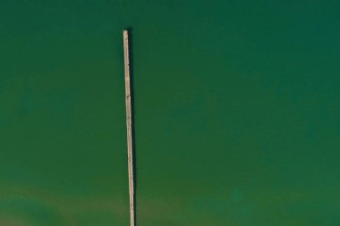 Karadeniz iskeleden yüksekliği. Denize havadan görünümü.