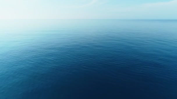 Zee achtergrond, vliegen over de open kalme zee, turquoise water. Travel concept. — Stockvideo