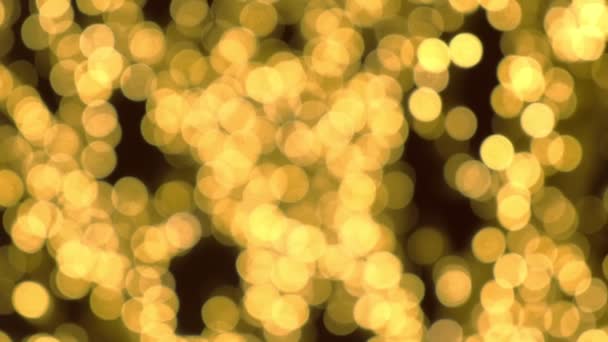Oro luci di Natale sfocatura sfondo . — Video Stock