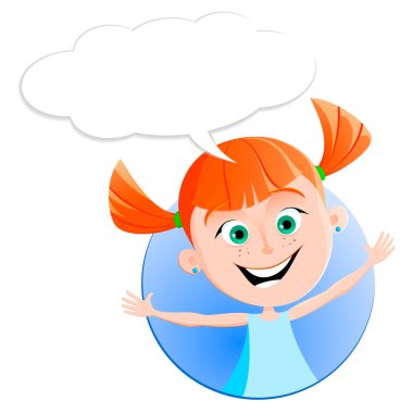 Kız duygu ifade avatarı ile yüzleşir