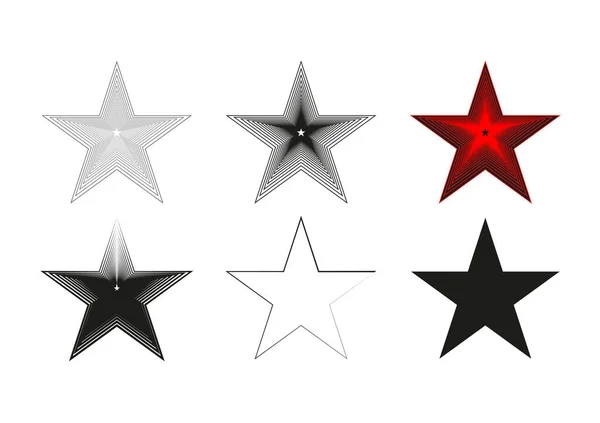 Conjunto de estrellas ilustración vectorial. Vector para diseño aislado sobre fondo blanco. — Vector de stock