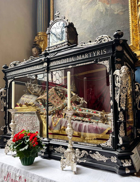 The interior of St. Peter's Church is filled with priceless masterpieces of painting on religious themes of the Renaissance.